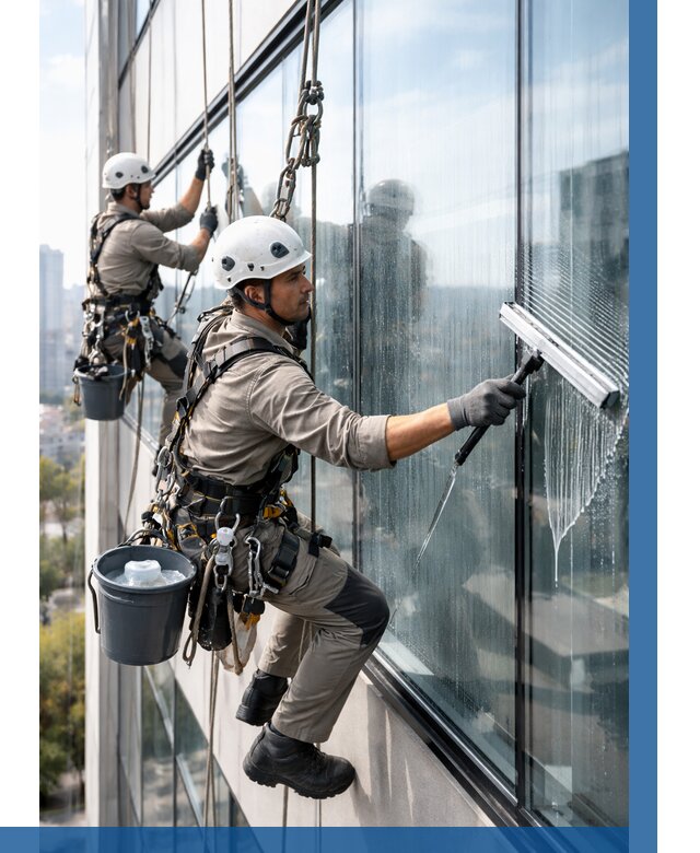 Мойка окон альпинистами в Клине от 4610 р. | ВЫСОТНИК-Кли