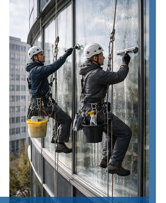 Мойка панорамных окон в Клине от 359 р. заказать у ВЫСОТНИК-Кли