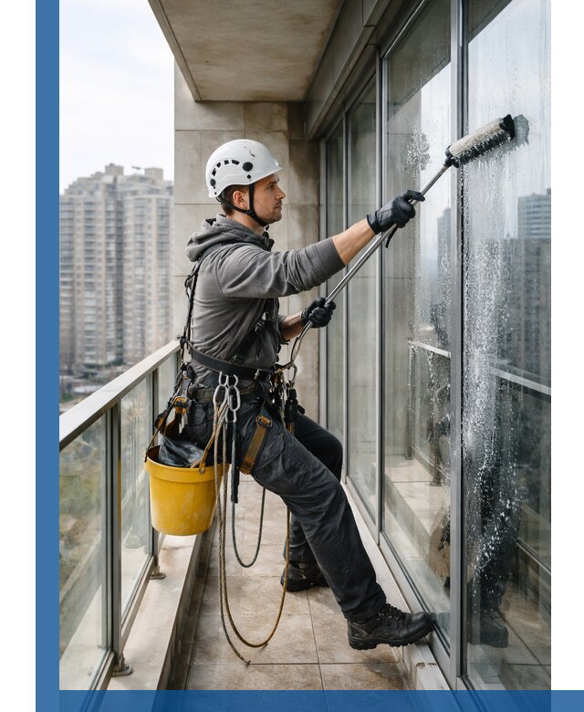 Профессиональная мойка балконного остекления в Клине