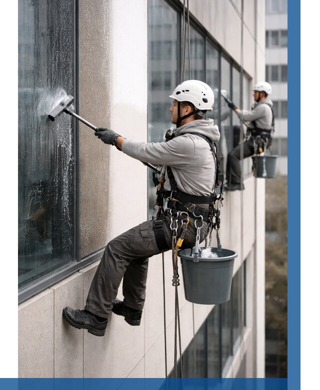 Мойка фасадов зданий в Клине под ключ от 359 р. | ВЫСОТНИК-Кли