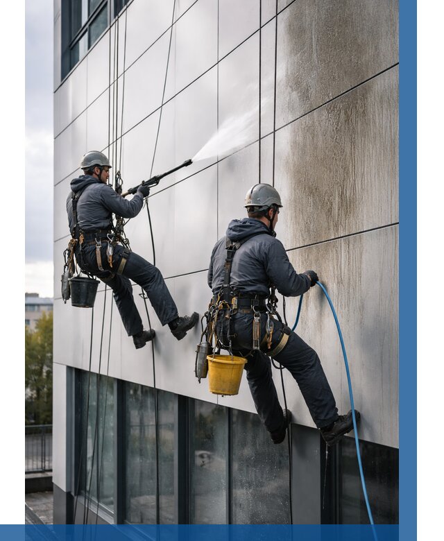 Мойка фасада из композита в Клине по цене от 307 р. | ВЫСОТНИК-Кли