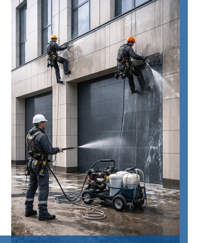 Послестроительная мойка фасада в Клине от 307 р. | ВЫСОТНИК-Кли