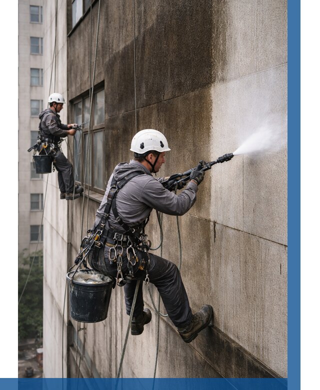 Очистка фасада от копоти в Клине от 256 р. | ВЫСОТНИК-Кли