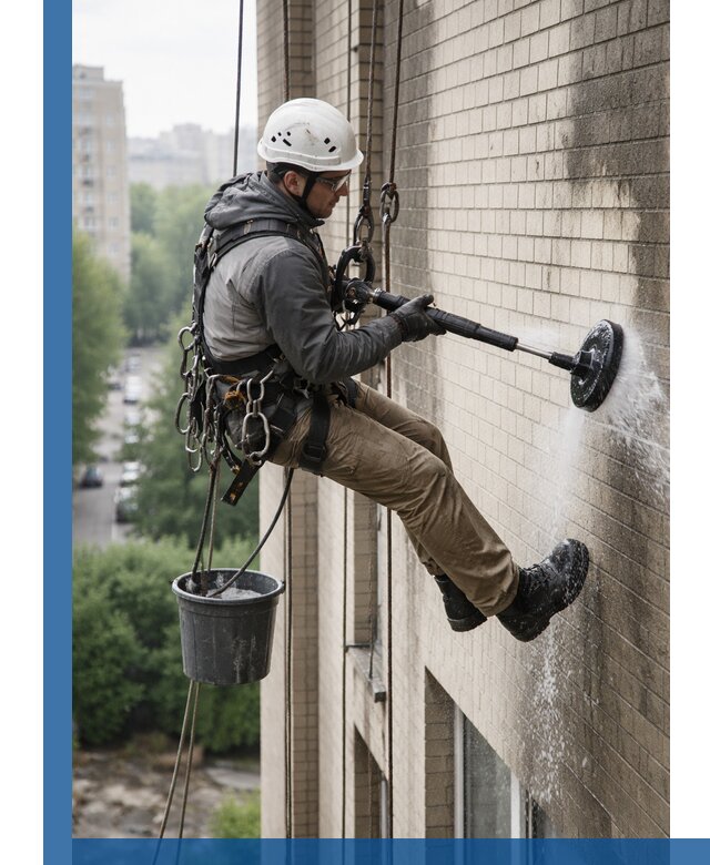 Очистка фасада от копоти в Клине профессионально и безопасно