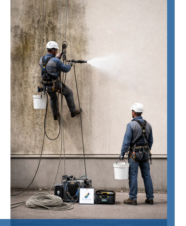 Очистка фасада от плесени в Клине от 307 р. | ВЫСОТНИК-Кли