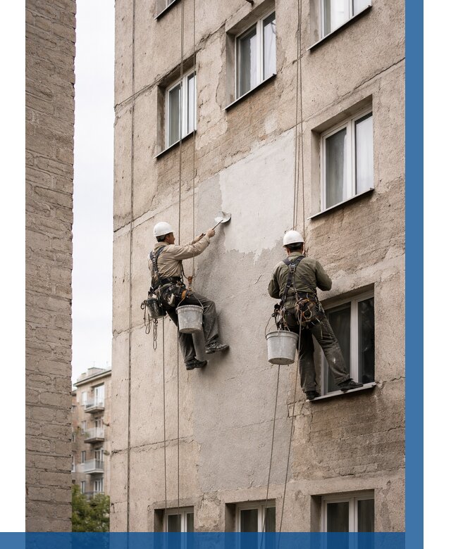 Косметический ремонт фасада в Клине от 1127 р. | ВЫСОТНИК-Кли