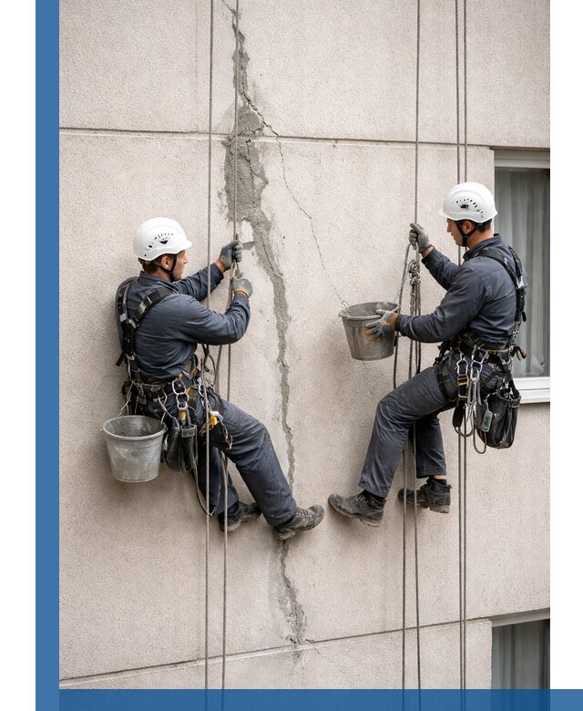 Заделка трещин на фасаде в Клине с гарантийным ремонтом