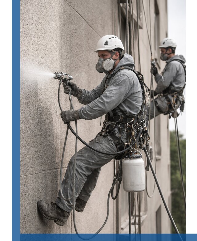 Безвоздушная покраска фасадов зданий в Клине профессионально