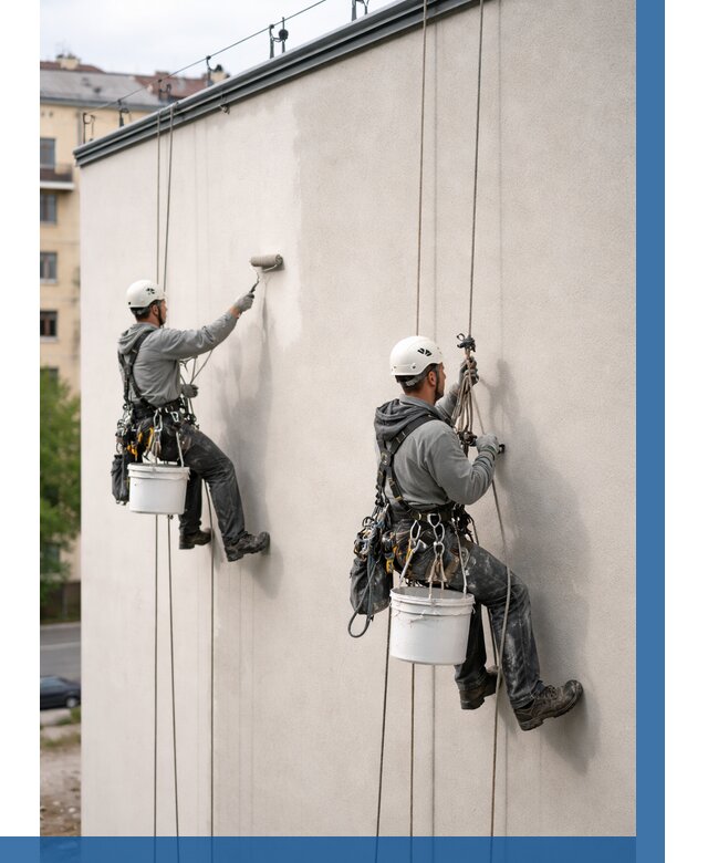 Покраска оштукатуренного фасада в Клине от 328 р. | ВЫСОТНИК-Кли