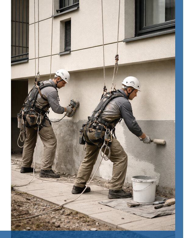 Окраска цоколя здания в Клине от 461 р. под ключ | ВЫСОТНИК-Кли