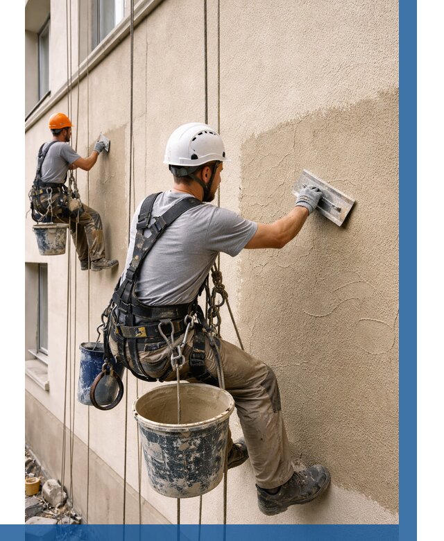 Декоративная штукатурка фасада в Клине от 1229 р. | ВЫСОТНИК-Кли