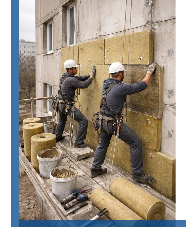 Утепление фасада минватой в Клине под ключ с гарантией