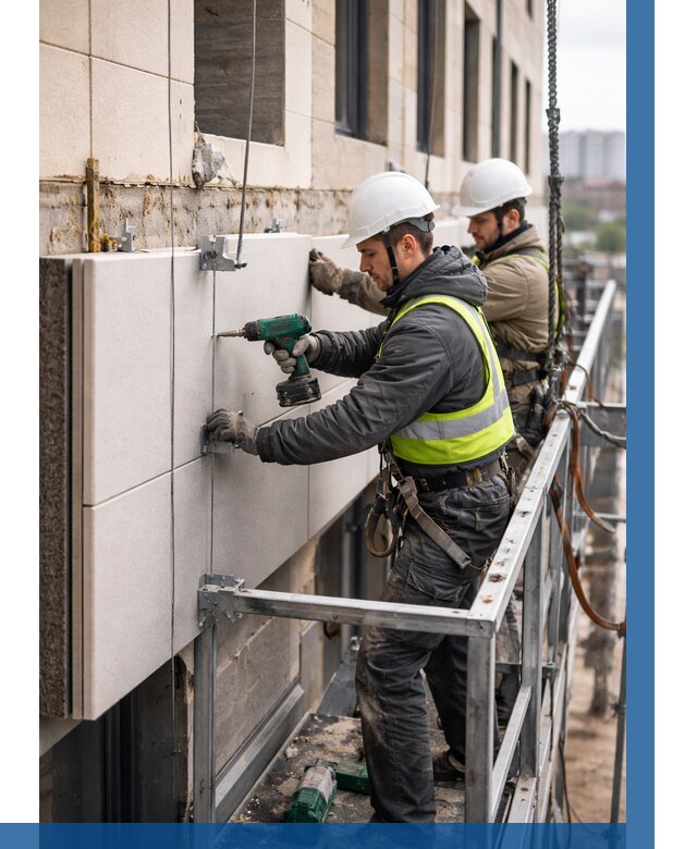 Монтаж фасадных термопанелей в Клине от 1537 р. | ВЫСОТНИК-Кли