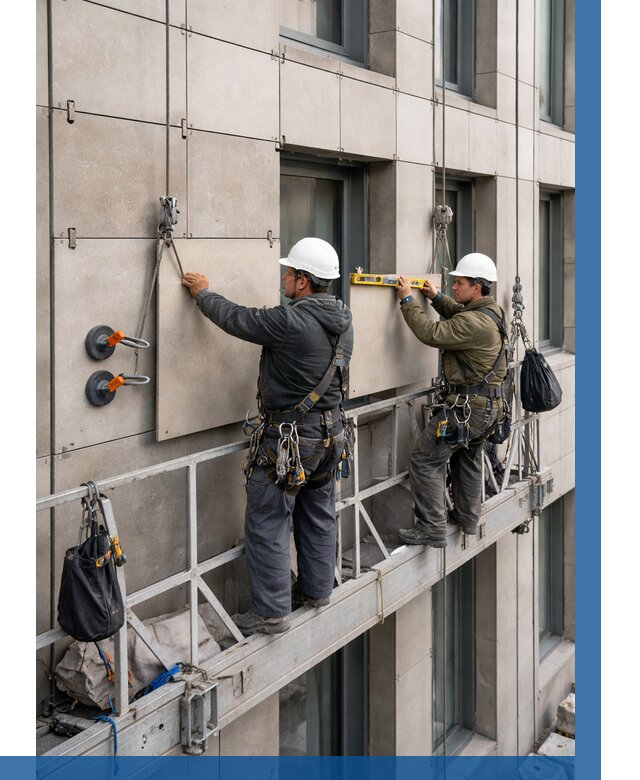 Монтаж керамогранита на фасад в Клине от 2561 р. | ВЫСОТНИК-Кли