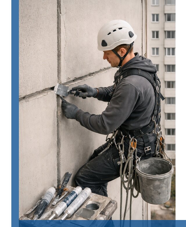 Ремонт межпанельных швов в Клине герметизация и восстановление