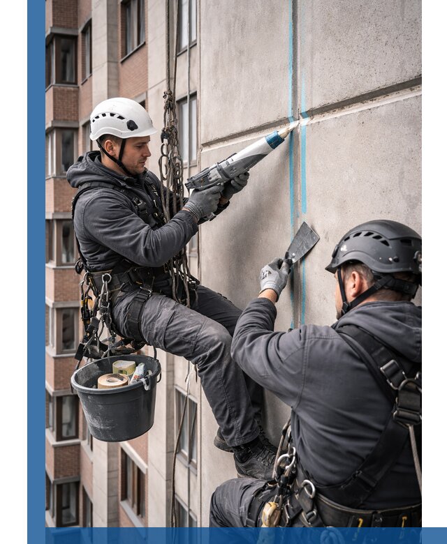 Вторичная герметизация швов фасада и кровли в Клине