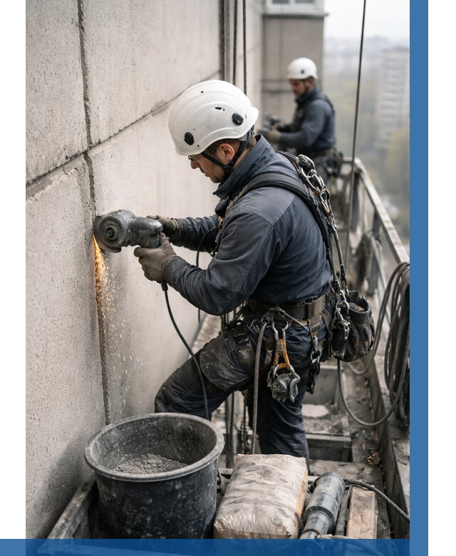 Штробление межпанельных швов в Клине от 1229 р. | ВЫСОТНИК-Кли