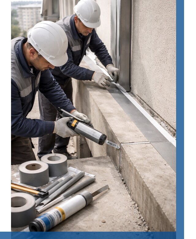 Герметизация примыкания балкона в Клине от 4610 р. | ВЫСОТНИК-Кли