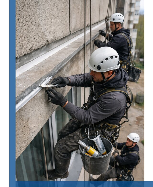 Герметизация примыкания балкона в Клине под ключ с гарантией