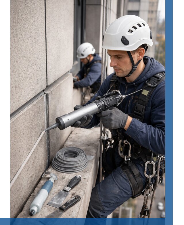 Герметизация деформационных швов фасада в Клине от 717 | ВЫСОТНИК-Кли