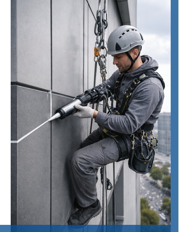 Герметизация стыков фасадных панелей в Клине от 6659 р.| ВЫСОТНИК-Кли