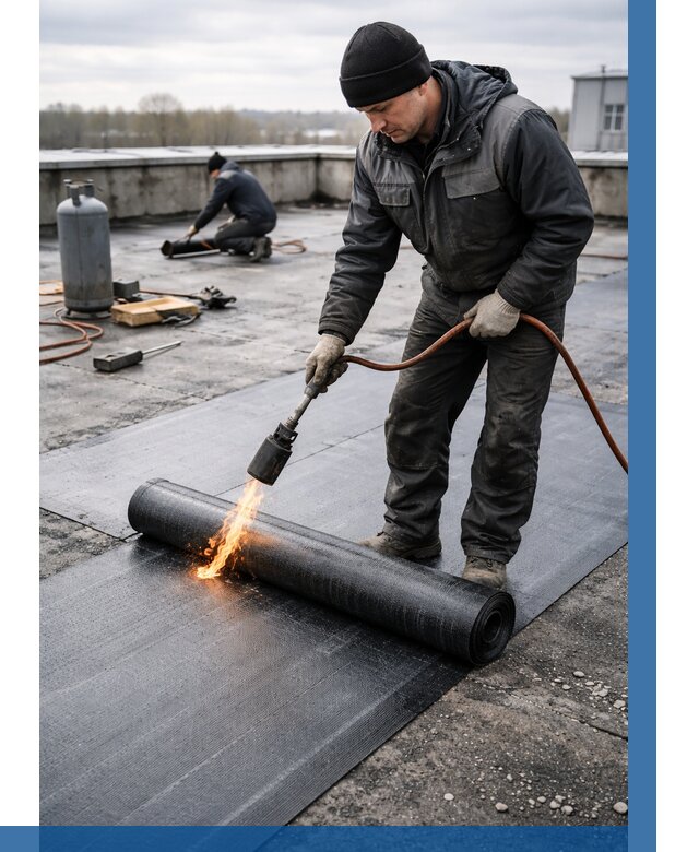 Ремонт наплавляемой кровли в Клине от 717 р. | ВЫСОТНИК-Кли