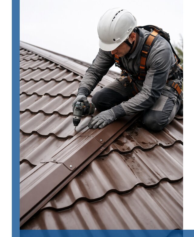 Ремонт металлочерепицы на крыше в Клине профессионально