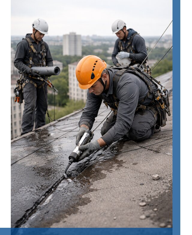 Устранение протечек кровли в Клине от 12294 р. | ВЫСОТНИК-Кли