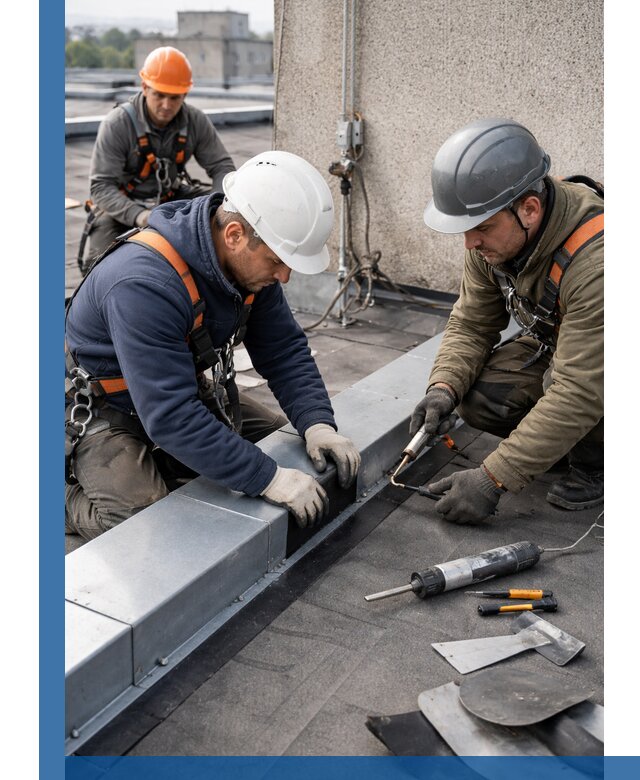 Ремонт кровельных примыканий в Клине профессионально