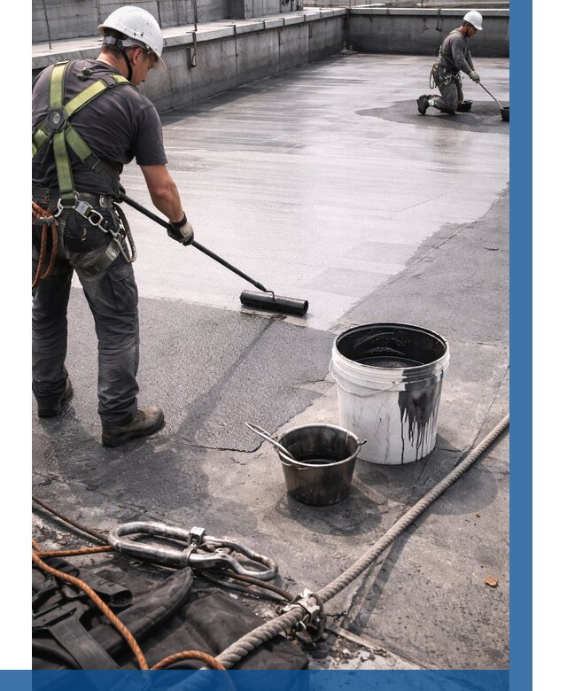 Гидроизоляция кровли жидкой резиной в Клине от 512 р. | ВЫСОТНИК-Кли