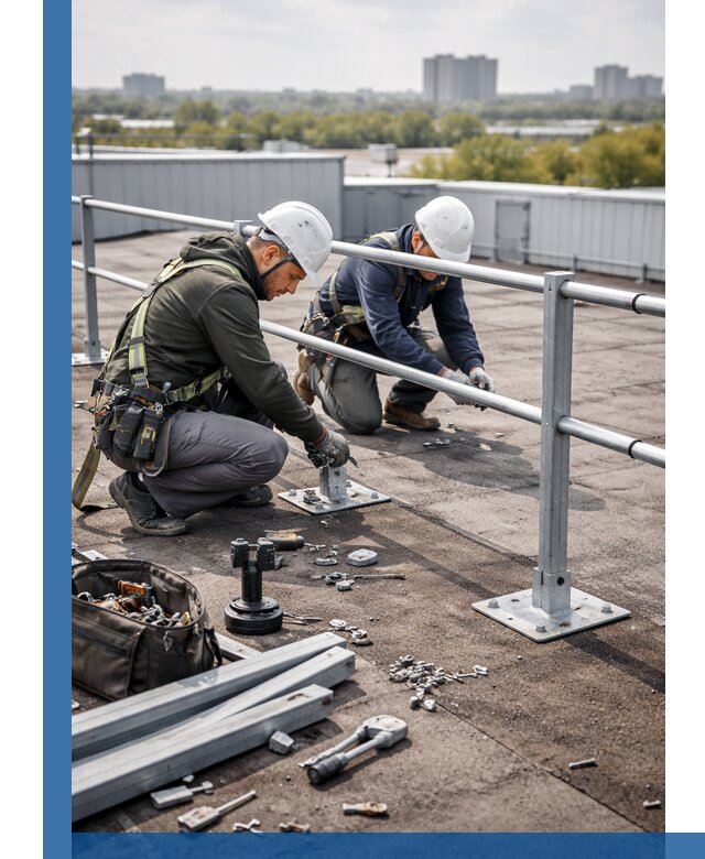 Монтаж кровельного ограждения в Клине под ключ с гарантией