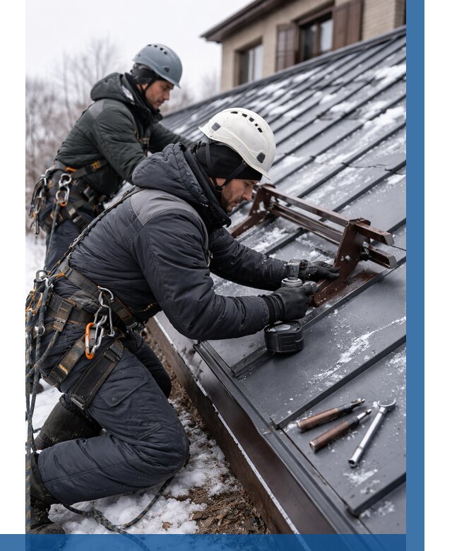 Монтаж снегозадержателей в Клине от 461 р. | ВЫСОТНИК-Кли