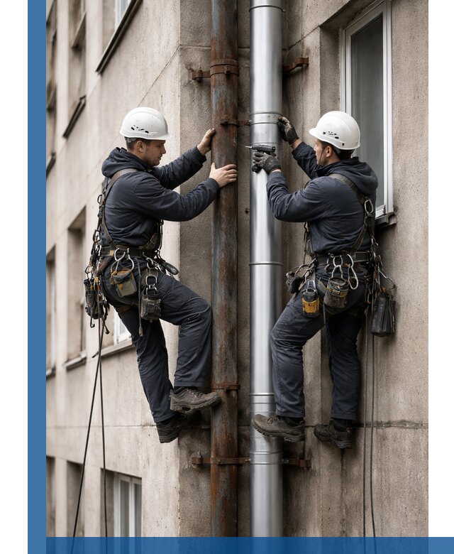 Замена водосточных труб в Клине: монтаж и демонтаж под ключ