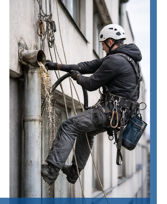 Прочистка водосточных труб в Клине от 3586 р. | ВЫСОТНИК-Кли