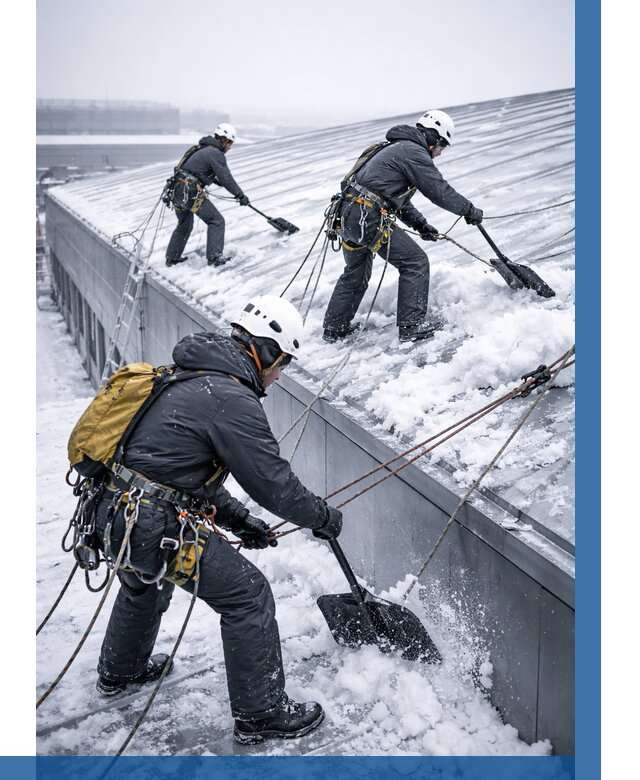 Очистка навесов от снега в Клине от 4610 р. | ВЫСОТНИК-Кли