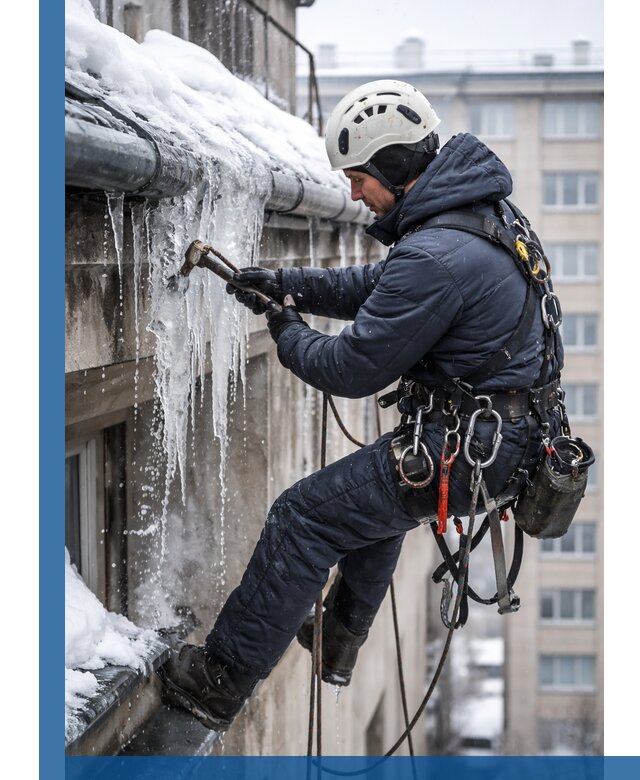 Удаление наледи и чистка водостоков в Клине оперативно и безопасно