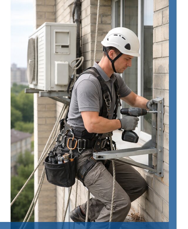 Установка кронштейнов кондиционера в Клине от 3586 р. | ВЫСОТНИК-Кли