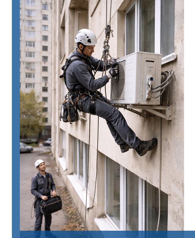 Демонтаж внешнего блока кондиционера в Клине профессионально