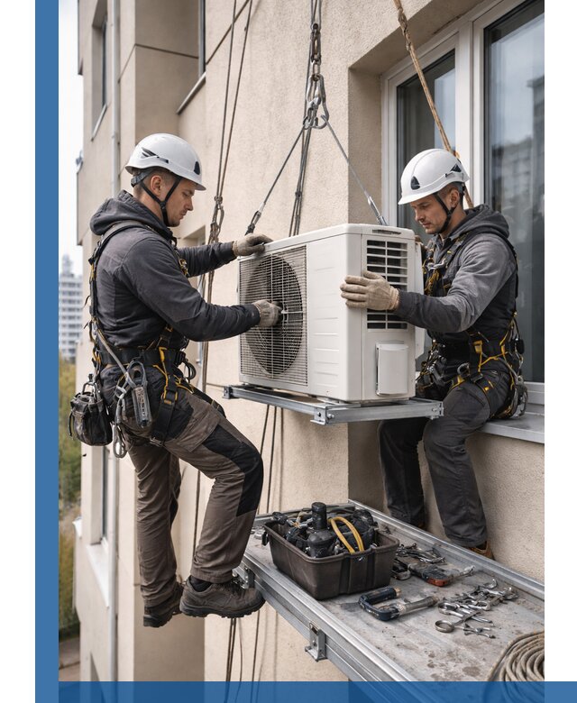 Перенос внешнего блока кондиционера в Клине с монтажом и крепежом