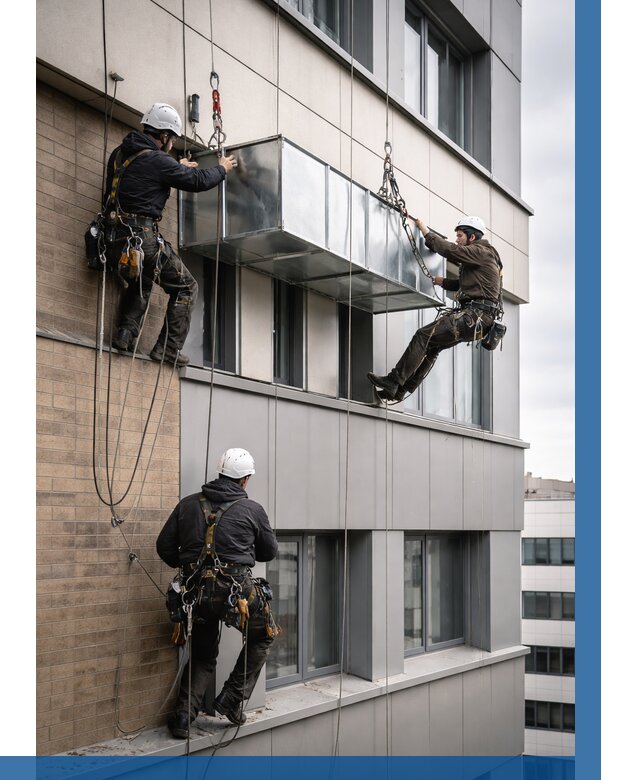 Монтаж воздуховодов на фасаде в Клине от 1537 р. | ВЫСОТНИК-Кли