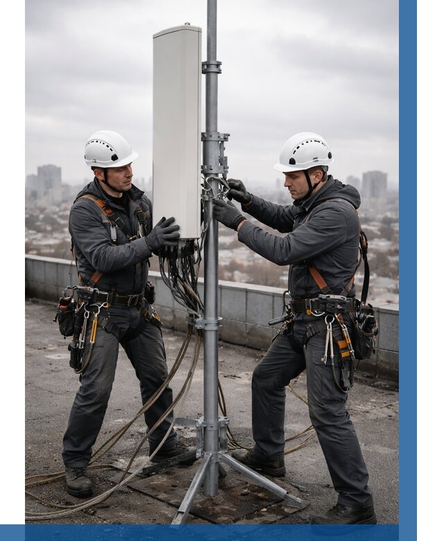 Монтаж антенн связи на крыше в Клине от 8708 р. | ВЫСОТНИК-Кли