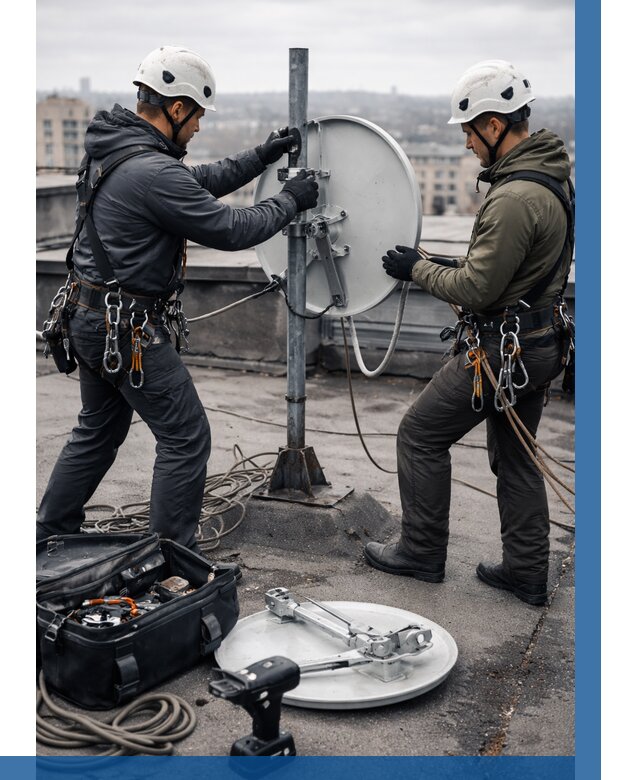 Демонтаж антенн на крыше в Клине от 4610 р. | ВЫСОТНИК-Кли