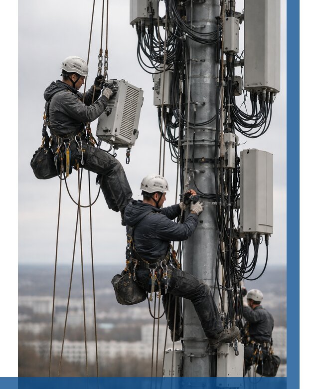 Монтаж оборудования связи на мачте в Клине от 7684 р. | ВЫСОТНИК-Кли