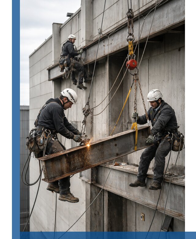 Демонтаж металлоконструкций на высоте в Клине под ключ