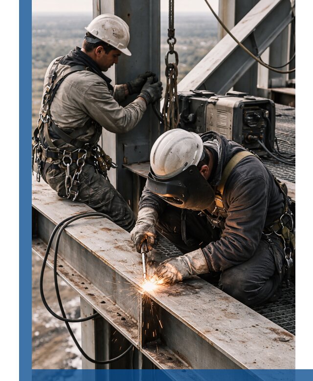 Высотные сварочные работы в Клине для промышленных объектов