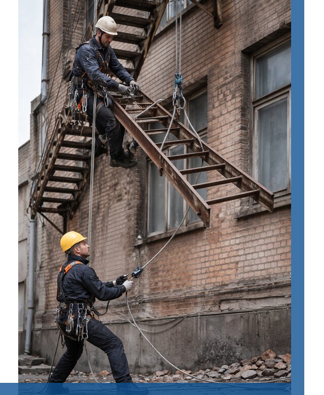 Демонтаж пожарной лестницы в Клине от 12294 р. | ВЫСОТНИК-Кли