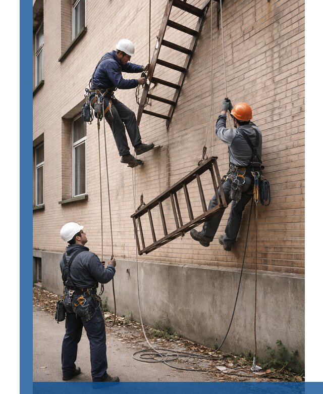 Демонтаж пожарной лестницы в Клине быстро и безопасно