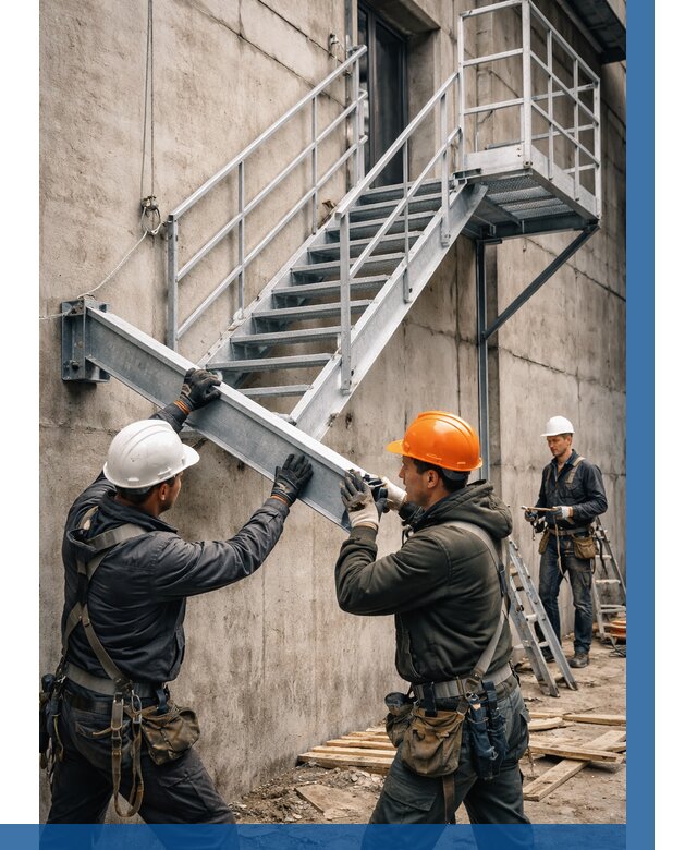 Монтаж металлических лестниц в Клине от 15368 р. | ВЫСОТНИК-Кли