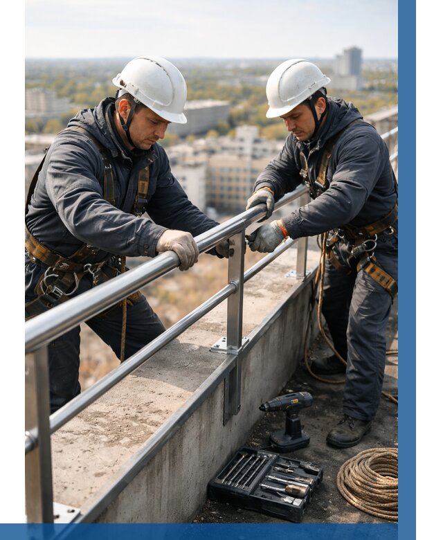 Монтаж перил на высоте в Клине от 2561 р. | ВЫСОТНИК-Кли