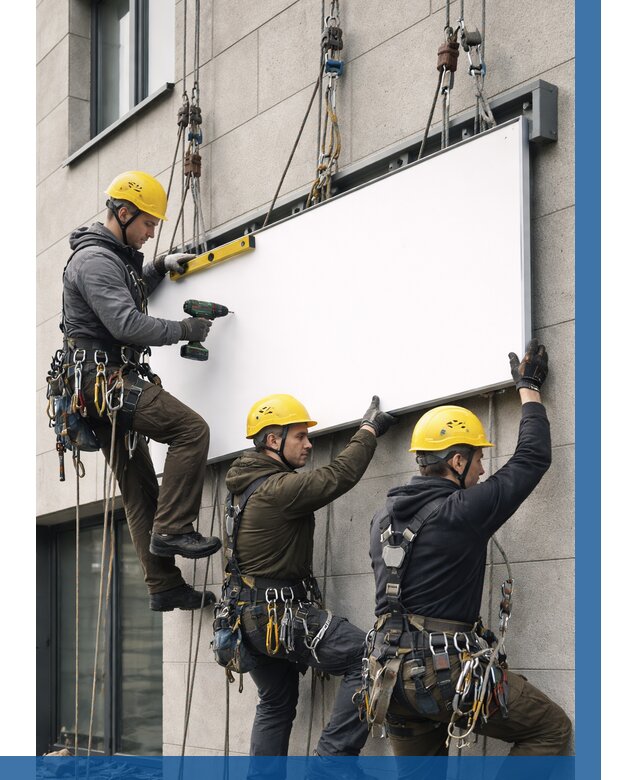 Монтаж рекламной вывески в Клине от 8196 р. | ВЫСОТНИК-Кли